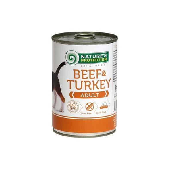 Natures Protection konzerva pro psy adult hovězí a krůtí 400 g
