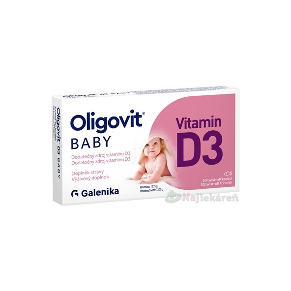 Oligovit Baby vitamin D3 30 kapslí