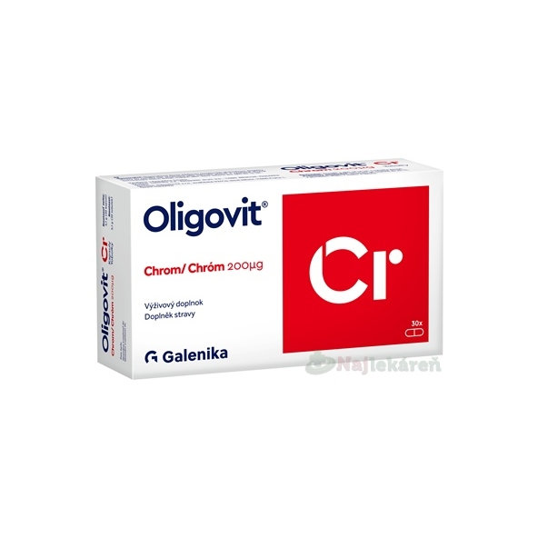 Oligovit Chrom 200 mcg 30 kapslí