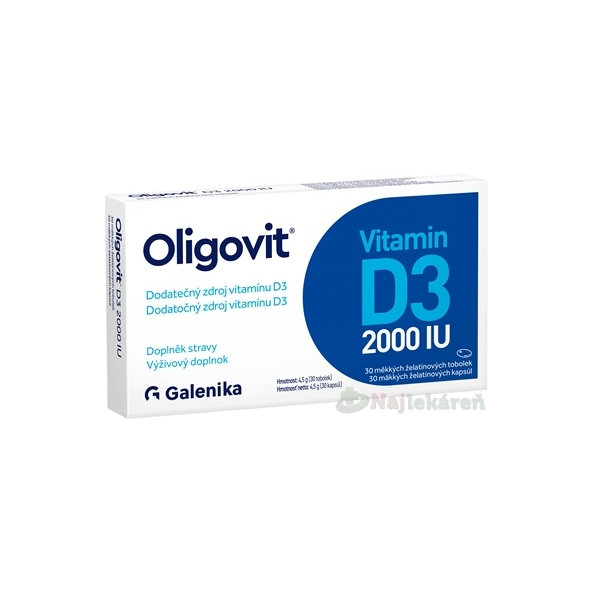 Oligovit Vitamin D3 2000 IU 30 kapslí