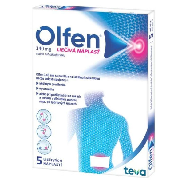Olfen 140 mg léčivá náplast proti bolesti 5 ks