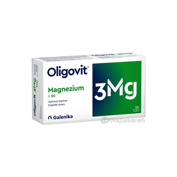 Oligovit 3 Mg (hořčík + B6) 30 kapslí