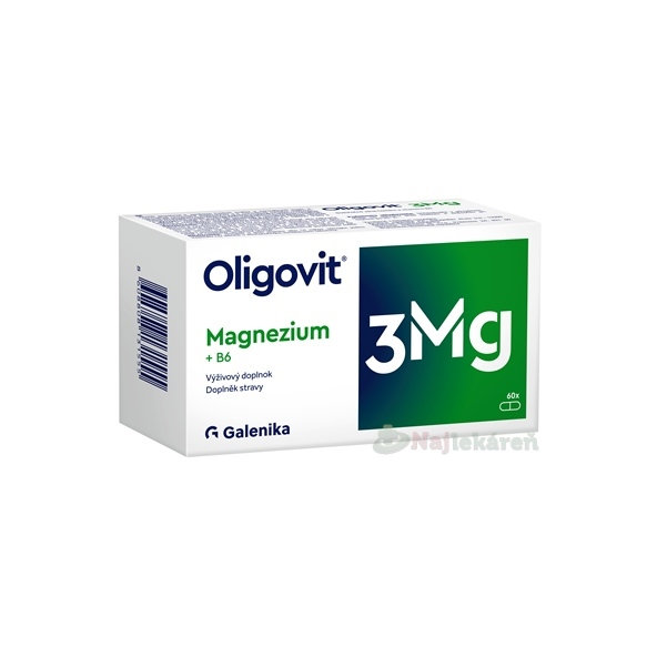 Oligovit 3 Mg (hořčík + B6) 60 kapslí