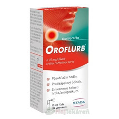 Oroflurb 8,75 mg/ml orální sprej 84 vstřiků 15 ml