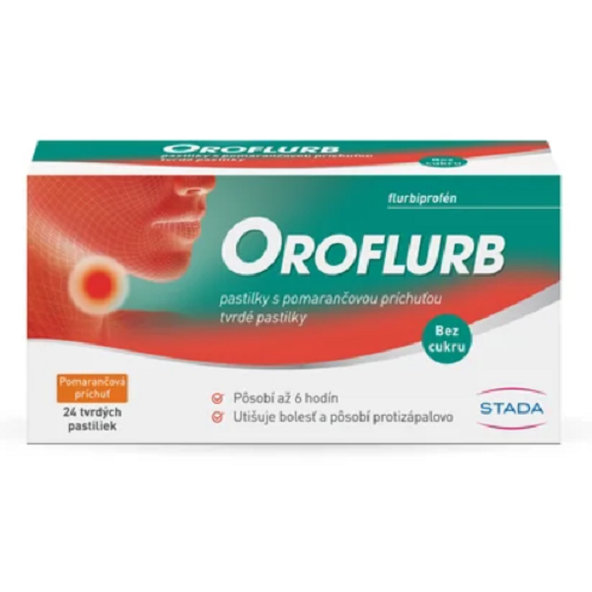 Oroflurb pomerančová příchuť 8,75 mg 24 pastilek