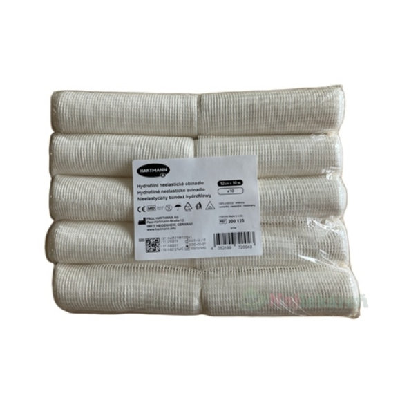 Hydrofilní neelastické pletené obinadlo nesterilní 12 cm × 10 m 10 ks