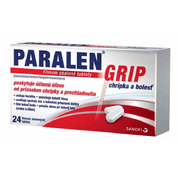Paralen Grip chřipka a bolest 24 tablet