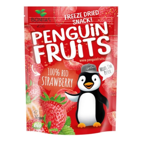 Penguin Fruits Strawberry BIO lyofilizovaná jahoda 10 g