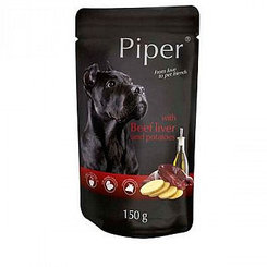 PIPER kapsička pro psy s hovězími játry a bramborami 150 g