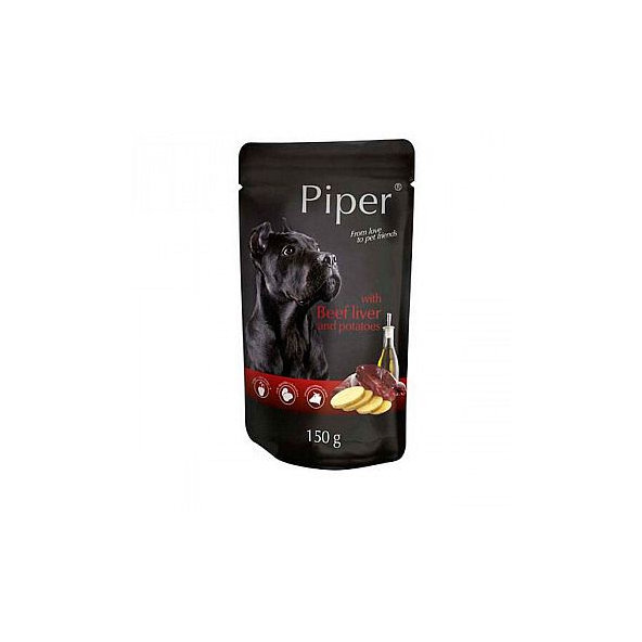 PIPER kapsička pro psy s hovězími játry a bramborami 150 g