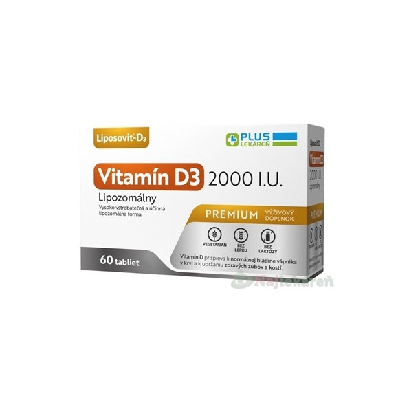 Plus Lekáreň lipozomální vitamín D3 2000 IU 60 tablet