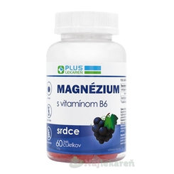 Plus Lekáreň Magnézium + vitamín B6 příchuť hrozno 60 želé bonbonů