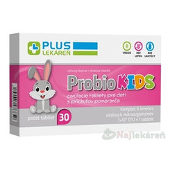 Plus Lekáreň Probio Kids pomeranč 30 cucacích tablet