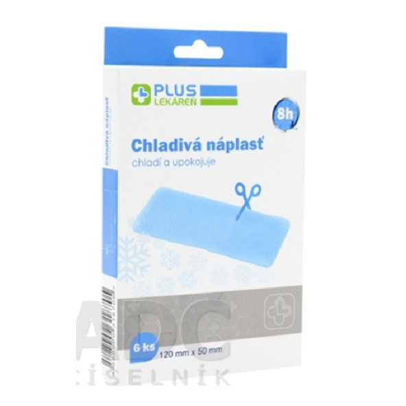 Plus Lekáreň Hydrogelová chladivá náplast 120 x 50 mm 6 ks