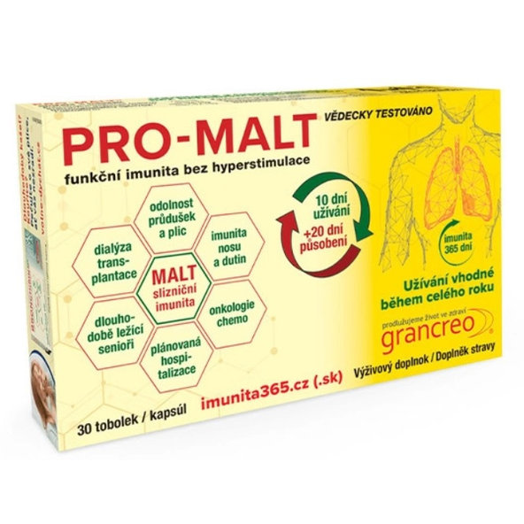 PRO-MALT podpora dýchacích ciest 30 kapslí