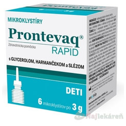 PRONTEVAQ Rapid mikroklyzma pro děti jednodávkové 6×3 g