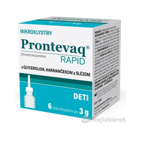 PRONTEVAQ Rapid mikroklyzma pro děti jednodávkové 6×3 g