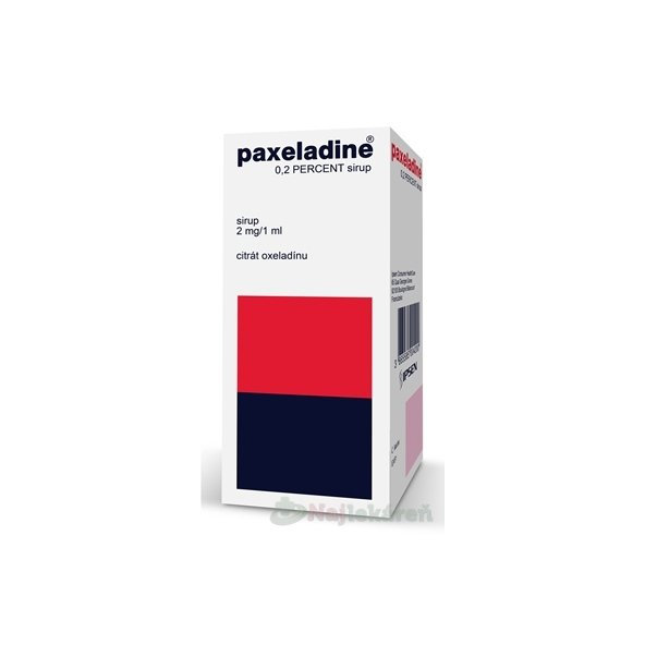 Paxeladine 0,2 % sirup na suchý kašel 100 ml