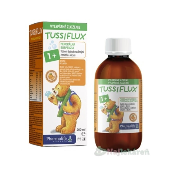 Pharmalife Tussiflux 1+ sirup pomerančová příchuť 200 ml