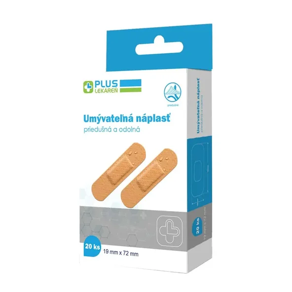 Plus Lekáreň prodyšná náplast 19 × 72 mm 20 ks