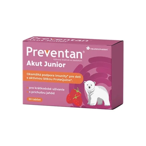 Preventan Akut Junior jahoda 30 tablet