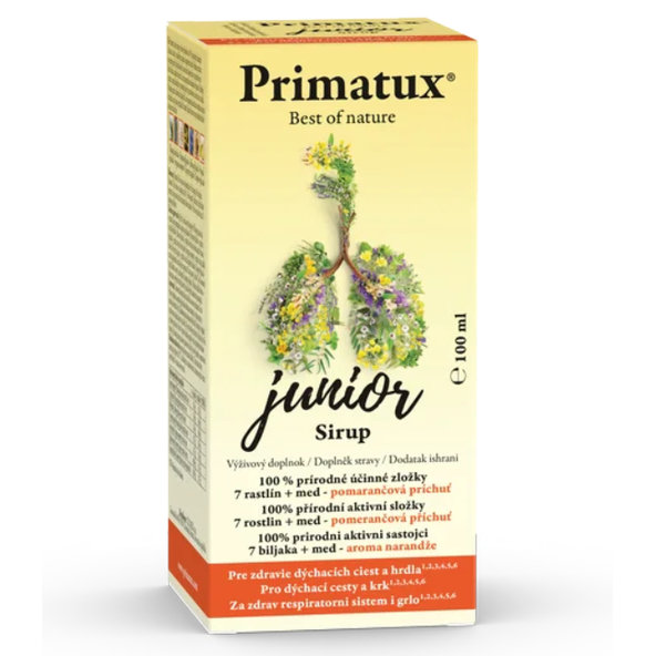 Primatux Junior sirup příchuť pomeranč 100 ml