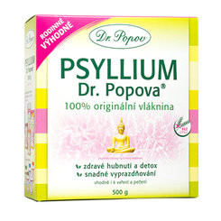 DR. POPOV Psyllium rozpustná vláknina 500 g prášek
