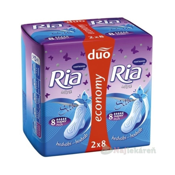 Ria Ultra Silk Super Plus duopack hygienické vložky 16 ks