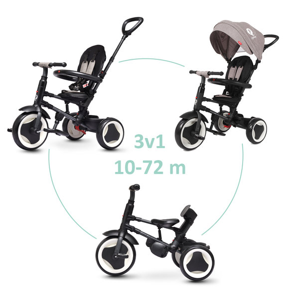 QPLAY Rito Plus tříkolka šedá do 25 kg