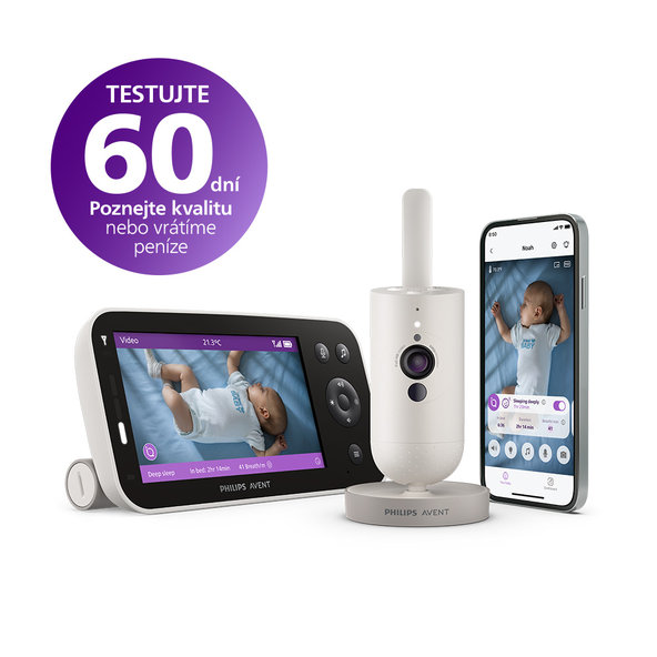 Philips AVENT Premium chůvička se sledováním spánku a dechu