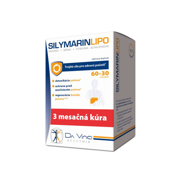 Da Vinci Silymarin Lipo 90+30 kapslí zdarma
