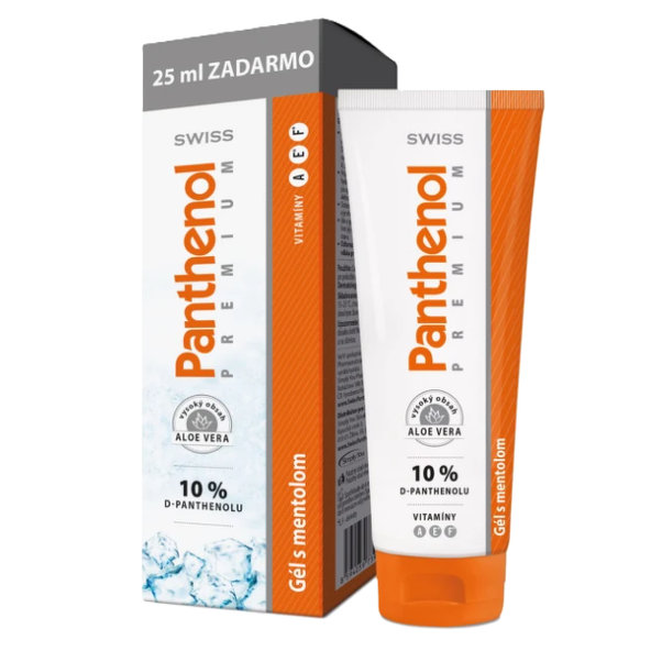 Panthenol Swiss Premium gel s mentolem po opalování 100+25 ml