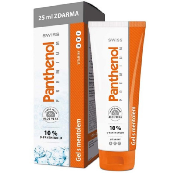 Panthenol Swiss Premium gel s mentolem po opalování 100+25 ml