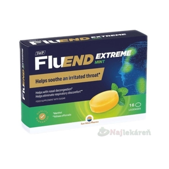 SWP FluEND EXTREME MINT pastilky na cucání 16 ks