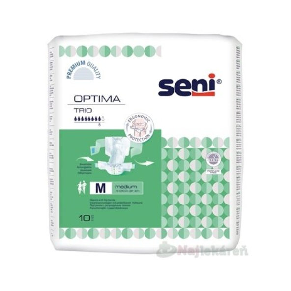 Seni Optima Trio Medium plenkové inkontinenční kalhotky 10 ks
