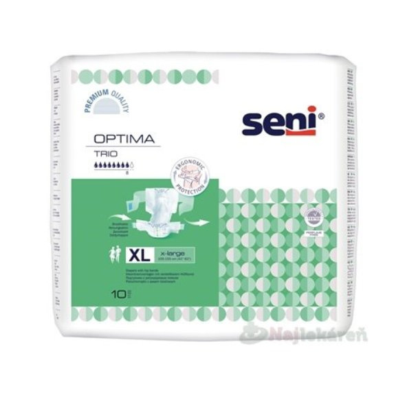 Seni Optima Trio X-Large plenkové inkontinenční kalhotky 10 ks
