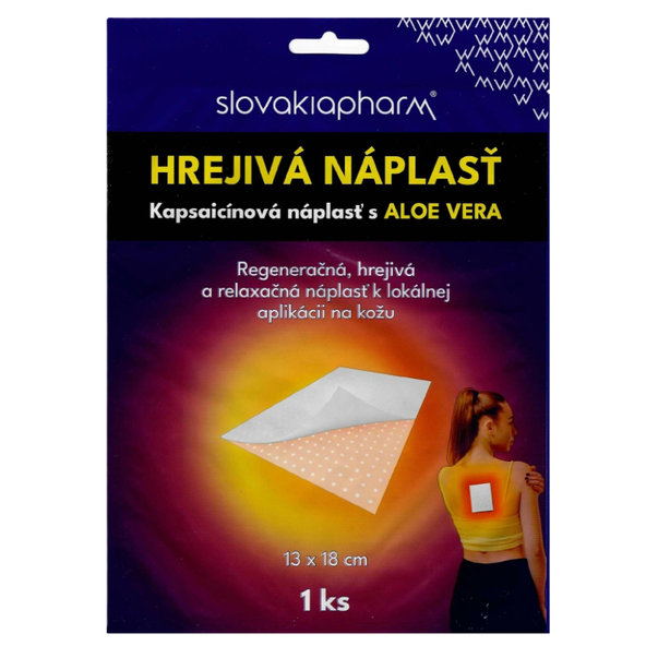 Slovakiapharm Hřejivá náplast s Aloe vera 13 × 18 cm 1 ks