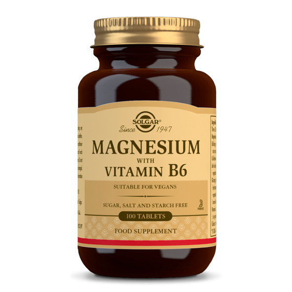 Solgar Hořčík s vitamínem B6 100 tablet
