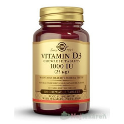 Solgar Vitamín D3 1000 IU 100 žvýkacích tablet