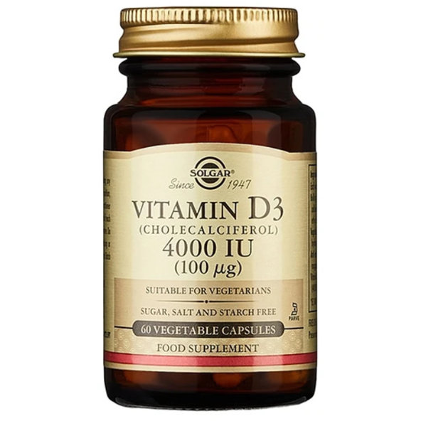 Solgar Vitamín D3 4000 IU 60 kapslí
