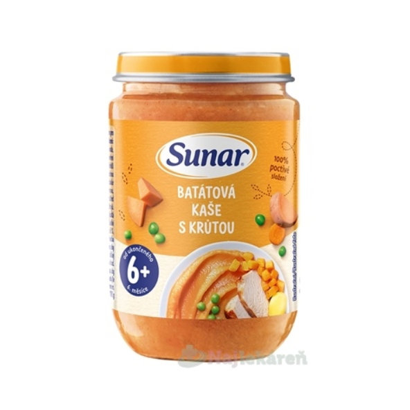 Sunar batátová kaše s krůtou 190 g