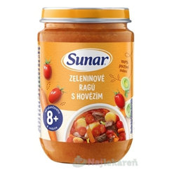 Sunar zeleninové ragú s hovězím 8m+ 190 g