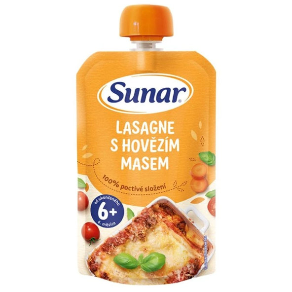 Sunar lasagne s hovězím masem 6m+ 120 g