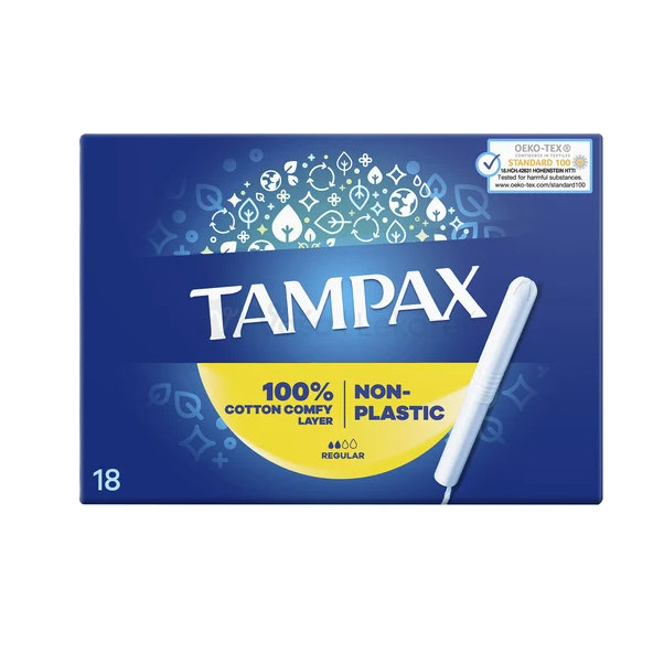 Tampax Non-Plastic Regular tampony 18 ks