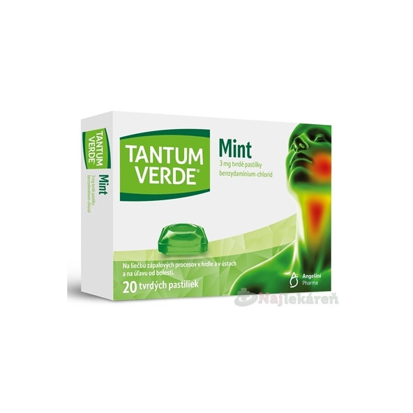 Tantum Verde Mint pastilky 3 mg 20 ks