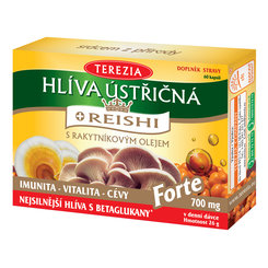 Terezia Hlíva ústřicová + Reishi s rakytníkovým olejem Forte 60 kapslí