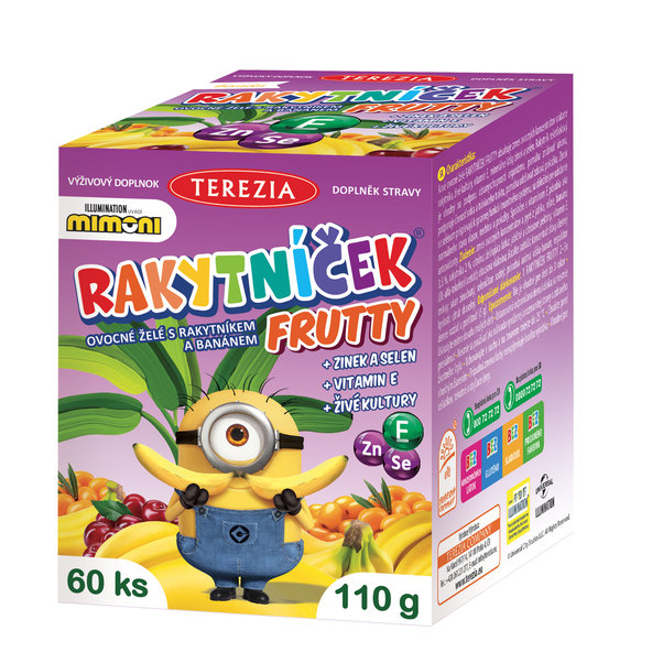 Terezia Rakytníček Frutty Mimoni ovocné želé banán 60 želé tablet