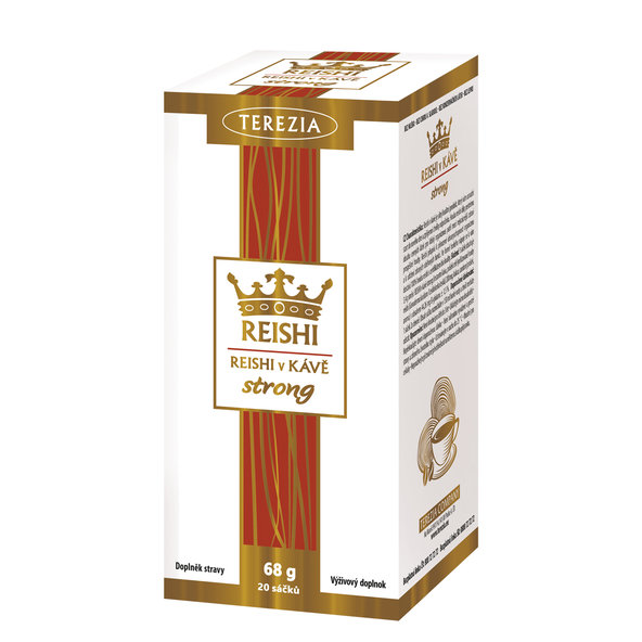 Terezia Reishi v kávě Strong sáčky 20 x 3,4 g