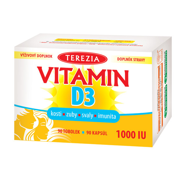 Terezia Vitamín D3 1000 IU 90 kapslí