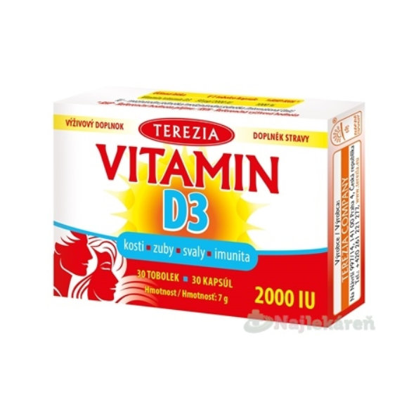 Terezia Vitamín D3 2000 IU 30 kapslí